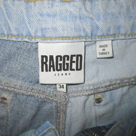 The Ragged Priest Patchwork Jeans Size 34 Bell Bottom Hippie Trip 90s Rave Y2K - Picture 6 of 10